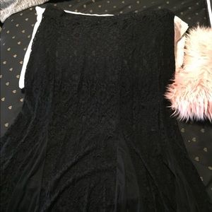 Torrid lace black maxi skirt